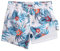 MaaMgic Herren Badehose mit Kompression Badeshorts 2 in 1 | 5.5 Schnelltrocknend lässige Swim Shorts Kurz Boardshorts mit Innenhose Reißverschlusstasche,02 Blau Blatt Rot Blumen 5.5,L