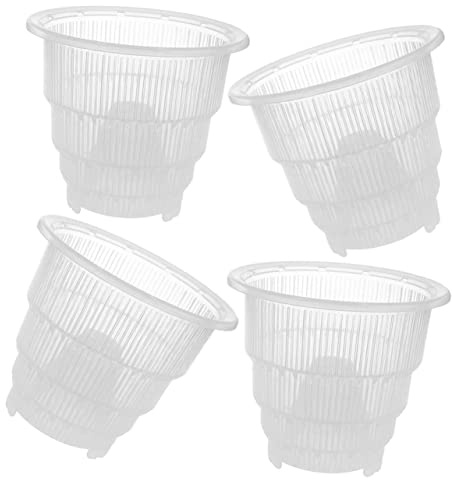 Garneck 4stücke Transparenter Blumentopf Für Orchideen Belüftungslöchern Durchsichtige Pflanzgefäße Für Drinnen Und Draußen Blumenhalter Mit Schlitzdesign