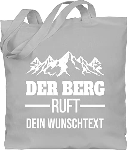 Geschenk mit Namen personalisiert by Shirtracer - Baumwolltasche - Der Berg ruft - Wandern Geschenk