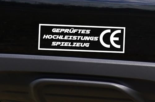 Aufkleber fürs Auto | Geprüftes Hochleistungsspielzeug CE | Aufkleber fürs Auto Heckscheibenaufkleber Oilslick folie Decal Vinyl Shocker Tattoo Turbolader Tuning Ladedruck (weiß glanz)