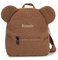 Smartphoto Kinderrucksack - Personalisierter Rucksack mit eigenem Text - bestickte Mumoute - Geschenkidee Geburtstag, Kommunion - 27x28x13 cm - Braun