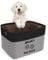 Kodinsiivous Personalized Dog Toy Box, Custom Dog Basket with Pet's Name, Collapsible Storage Box with Handles - Black