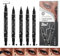 Baorder 5-Teiliges Doppelköpfig Flüssiges Eyeliner Stempel Stift Makeup Set,Wischfest Lazy Langlebiges Eye Liner Schablonen Augen Tattoo Tool,Wasserdicht Lang anhaltend Schwarzer Eyeliner Bleistift