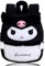 Roffatide Fuzzy Kuromi Rucksack Plüsch Cartoon niedlichen Rucksack für Frauen Kawaii Lightweight Stickerei flauschige Tasche täglich Rucksack Schwarz