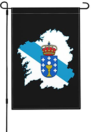 Bandera de jardín de Galicia, 12.0 x 18.0 in, bandera de jardín de doble cara, banderas decorativas para el hogar, césped, patio, banderas decorativas para vacaciones, temporada al aire libre