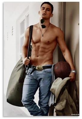 XXueMei Filmschauspieler, Channing Tatum, 5 Vintage-Poster, Leinwand, Poster, Schlafzimmer-Dekor, Sportlandschaft, Büro, Raumdekoration, Geschenk, 30 x 45 cm, ungerahmter Stil