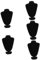 Amosfun 5pcs Necklace Bust Holder Jewelry Display Rack Elegant Jewelry Organizer Sturdy Stand