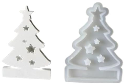 MZRAN Kreative Silikonform für Weihnachtsbaum-Form, Kunstharz, Basteln, Kerzenhalter, einfach zu verwenden, Heimdekorationen