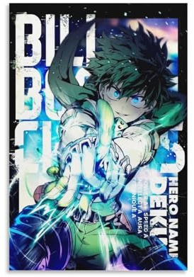 Hero School Deku Academia Coole Anime-Poster, Leinwand, Wandkunst, Bauernhaus, Galerie, ästhetische Raumdekoration für Schlafzimmer, Badezimmer, 50 x 75 cm