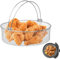 Air Fryer Basket, 21cm Air Fryer Accessories Mesh Baskets, Stainles Steel Steamer Basket Crisper Basket Metal with Handle for Instant Pot, Air Fryer Oven, Steamer