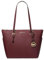 Michael Kors Charlotte Große Tragetasche mit Reißverschluss oben, Ochsenblut (Oxblood)