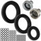 Ersatz Flachdichtungen Set, 75 Stück, für G 1/2 - 3/4 - 1 Garten Stecksysteme, kompatibel mit Gardena 21, 26,5, 33,3 mm Hahnverbinder, Ø 19 x 11, 24 x 16, 30 x 20 mm, aus Gummi, Reparatur Dichtung