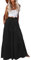 Hotouch Langer Rock Damen Elegant Maxirock mit Taschen Elastische Hohe Taille Sommerrock Lässig Flowy Strandrock A-Line Maxi Skirt Schwarz S
