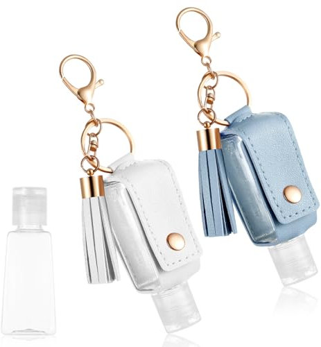 2 Stück Lotionflasche Schlüsselanhänger 30ml Reise Duschgel Behälter Tragbare Reiseflaschen Auslaufsichere Nachfüllbare Leere Plastikflaschen für Fluessigseife,Lotion,Handseife,Hautpflegelotion Usw