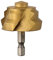 LVYXON Broca escalonada, vástago hexagonal, perforación de expansión de tubería de agua para fontaneros, 40 mm, 50 mm, 63 mm, oro (50 mm)