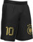 ZUMEL Deutschland Fußballshorts für Kinder – personalisiert mit deiner Nummer – Schwarze Hose mit goldenem Aufdruck für Jungen und Mädchen