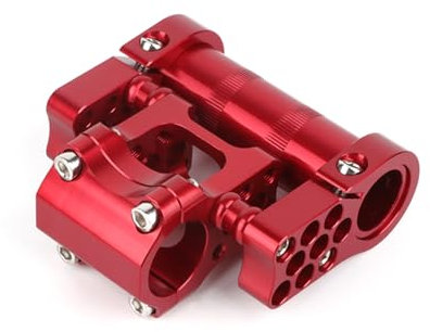 Uqezagpa Klapprad aus Aluminiumlegierung, poröser Vorbau, verstellbar, Doppelschaft, Mountainbike-Lenker