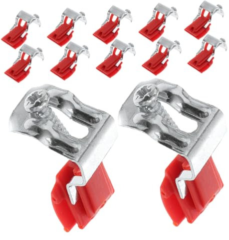 NULYLU 12piezas Soportes Metálicos Para Fregadero Kit De Montaje Bajo Encimera Clips De Fijación Sin Herramientas