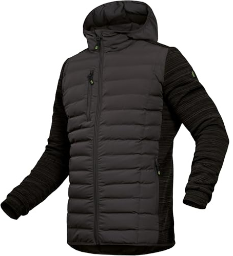 Leibwächter Hybridjacke Herren mit Kapuze – Kornblau – XS – Moderne & Wärmende Jacke – Allwetter Hybrid Steppjacke Übergangsjacke – Strapazierfähige Reißverschluss Taschen