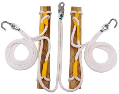 Generisch Kletterhilfe for Strommasten, rutschfeste Kletterplattform mit Haken und Seil, Kletterseil mit Plattformen, Kletterausrüstung for Monteure(Double Protection)