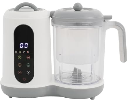 Babynahrungszubereiter mit Dampfgar-, Rühr- und Heizfunktionen BPA-frei 450W Multifunktions Babybrei Zubereiter Beständig gegen Rost, Korrosion und Verformung