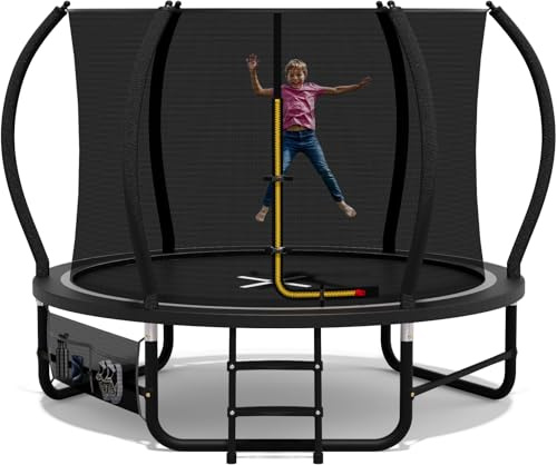 Devoko Trampolin Outdoor Ø228/305/366/427 cm, GS-Zertifikat, Mit verstärkten Beintraversen, Stabil, Robust und Belastbar