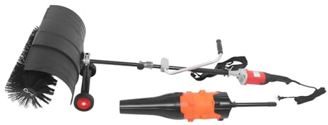 1600W 7000-9000rpm Soffiatore elettrico e spazzatrice 2 in 1 con regolazione a 6 velocità,con cappuccio protettivo e tracolla,per cortile,per bolle e aspirazione di foglie,neve,sporco