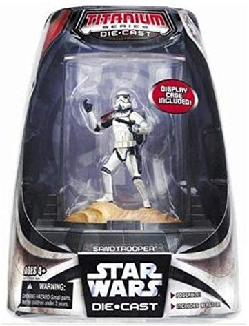 Star Wars Titanium Series Painted Figure - Sandtrooper with Display Case
