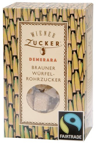 Fairtrade Wiener Zucker Demerara Würfel-Rohrzucker - 500gr