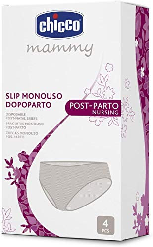 Chicco Slip Monouso Dopoparto in Tessuto Non Tessuto, Beige