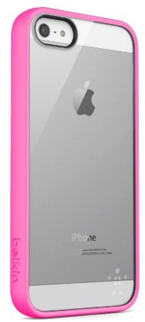 Belkin Candy Case TPU/Acryl-Schutzhülle für iPhone 5/5s rosa/durchsichtig