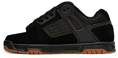 DC Shoes Stag Zapatillas de Estar por casa, Hombre, Multicolor (Black/Gum), 45 EU