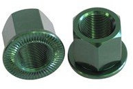 Wheel Nuts Savage Bmx Bike 14mm Alloy Anodised 7 Colours SVNU001 (Green)