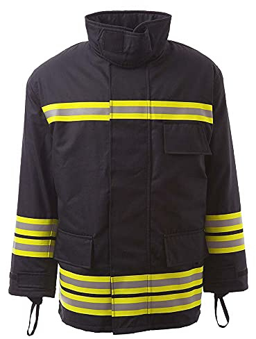 Portwest FB30 3000 Over-Coat Flame Resistant Long Sleeve Quick Release Zip | Navy, Medium, EN 469, Anti-Wicking Strip at Hem, Throat Tab on Front Neck, Knitted Cuffs with Thumb Loops, Industrial