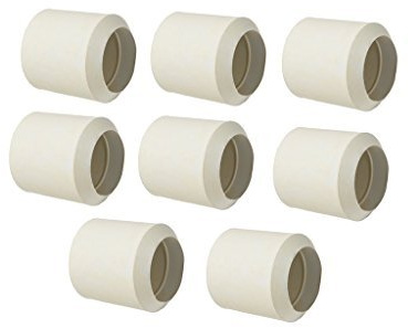 Merriway BH03137 Round Chair Leg Ferrules, White, 25mm (1″), Pack of 8 | Push-on end caps for round chair and furniture legs | Help protect floors while reducing movement and noise