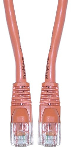 eDragon ED699550 - Cavo Ethernet crossover Cat6, anti-groviglio/modellato, arancione, 35 cm, confezione da 5