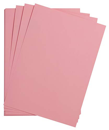 Clairefontaine 975265C Packung mit 25 Bastelkartons Maya, 185g, DIN A4, 21 x 29,7cm, 1 Pack, hellrosa