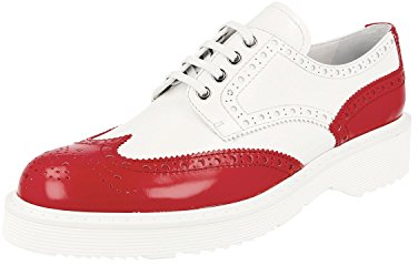 Prada Damen Mehrfarbig Budapester Leder Schnürschuhe 3E5739 AZ3 F0D56 39.5 EU