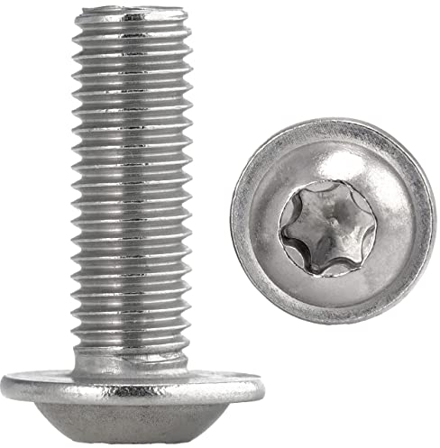 Linsenkopfschrauben mit Flansch und Innensechsrund M6x12 Edelstahl (20 Stück) Linsenkopf Flachkopfschrauben FASTON