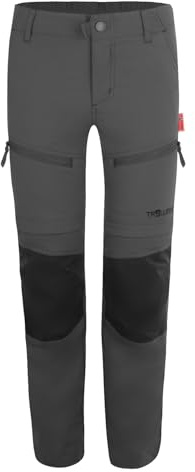 Trollkids Kids Nordfjord Zip-Off Pants 146, Dark Grey