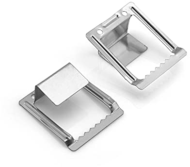 25er Set Aufhänger für Keilrahmen, Profiltiefe 18 mm, Bilderhaken für Bilder auf Leinwand, Metall, Zackenaufhänger, Bilder aufhängen, Bildaufhängung Kit