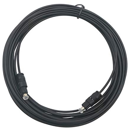 Pxyelec 15M Schwarz SPDIF Toslink-Kabel für digitales Glasfaser-Audio für Heimkino, Digitalfernsehen und andere Digitale Audiogeräte.
