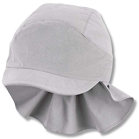 Sterntaler Unisex Baby Schirmmütze M. Nackenschutz 1522130 Winter Hut, rauchgrau, 49 EU