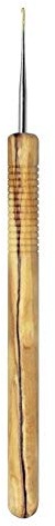 Addi 578-7 AddiNature Häkelnadel mit Olivenholzgriff, 15 cm x 1,50 mm, Messing, 1,5 mm
