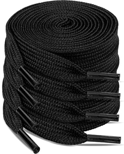 4 paia Lacci Piatti per Scarpe da Ginnastica e Sneakers Larghezza 8 mm-100
