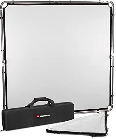 Manfrotto Kit Skylite Rapid Midi 1,5 x 1,5 m - Cadre en Aluminium - Réflecteur Argenté/Blanc - Diffuseur 1,25 Diaph - Étui Rigide - LL LR81544R