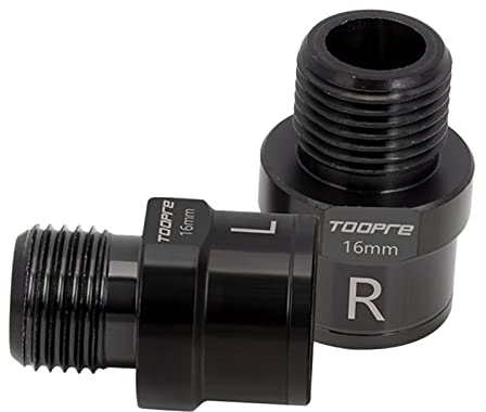1 Paar Fahrrad-Pedal-Adapter Stahl-Pedal-Abstandshalter Abnehmbarer Fahrrad-MTB-Pedal-Extender, Schwarz 16mm