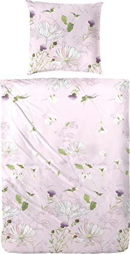 Primera Bettwäsche Mako-Satin zartrosa Größe 155x220 cm (80x80 cm)