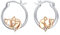 Fuchs Ohrringe Damen 925 Sterling Silber Creolen Tier Huggie Kleine Kreolen Schmuck Muttertags Geschenk Hypoallergen für Frauen Mädchen Kinder