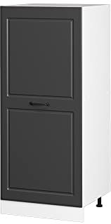 Vicco Hochschrank R-Line, Anthrazit Landhaus/Weiß, 60 cm